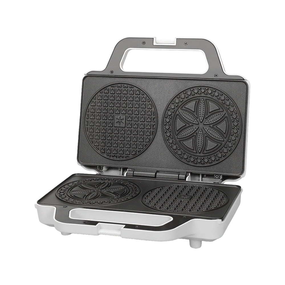 6-in-1 Mini Waffle Maker with 8 Removable Ceramic Plates, 4.5"