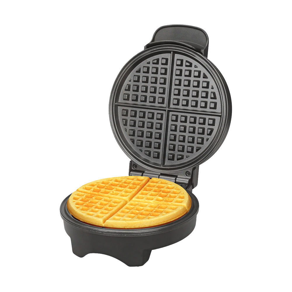 7-Inch Round Classic Waffle Maker with Nonstick Plates, Black