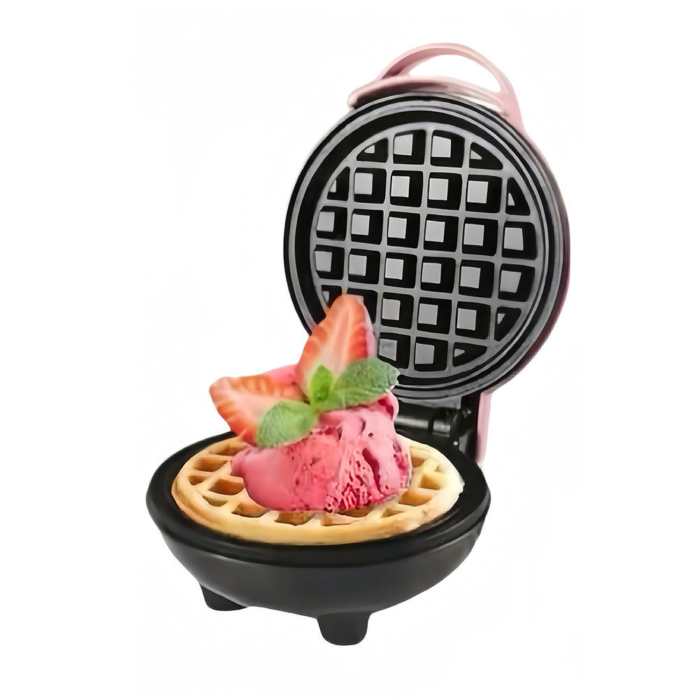 3-in-1 Mini Waffle Maker with Removable Plates for Waffles, Donuts & Pancakes