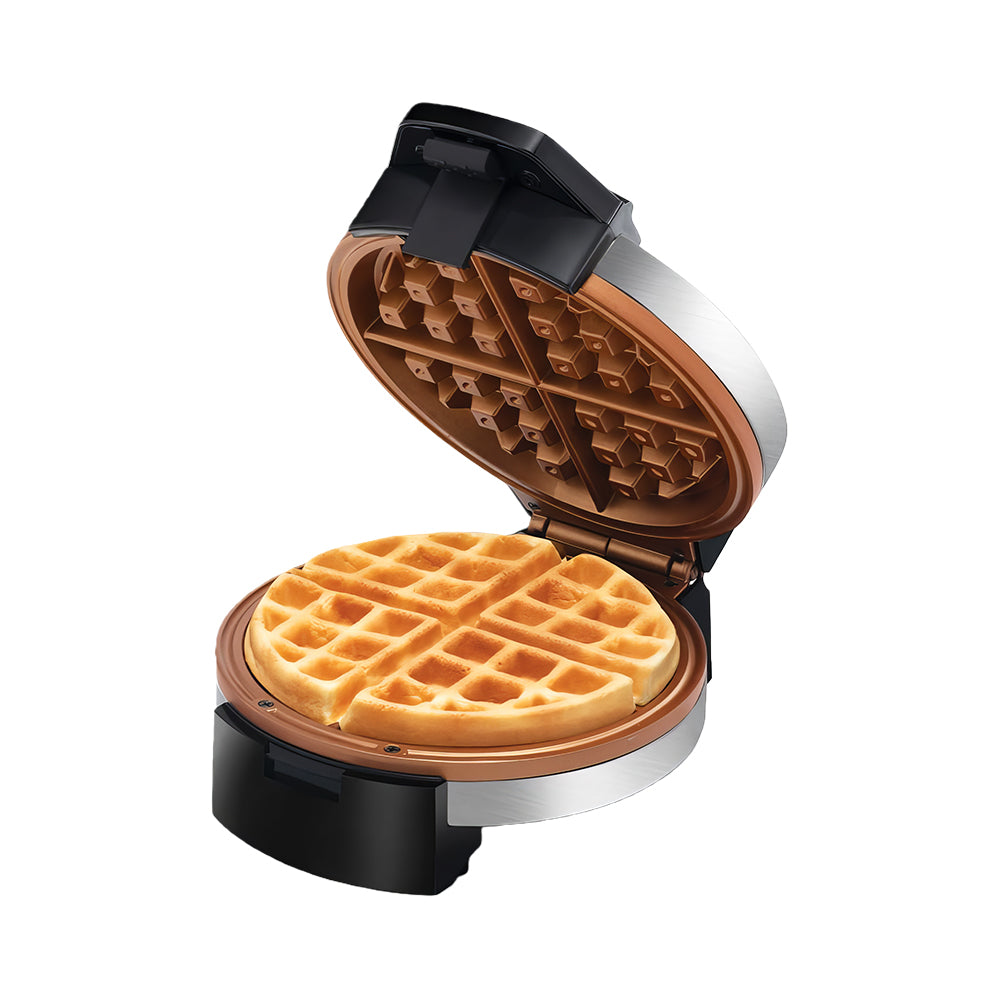 Dual Pour Belgian Waffle Maker with Nonstick Plates & Pour Spout, 800W