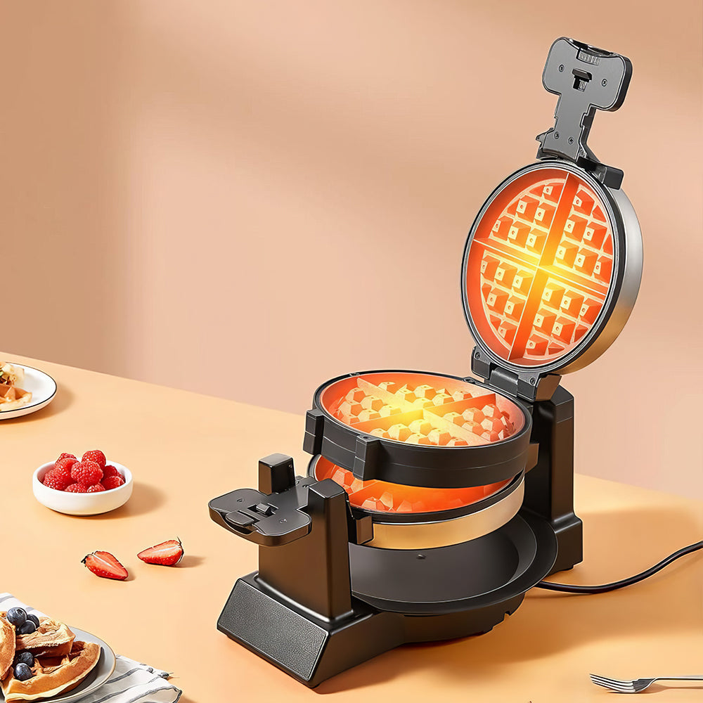 Belgian Waffle Maker with 180° Flip, Nonstick Plates & Cool Touch, 1080W