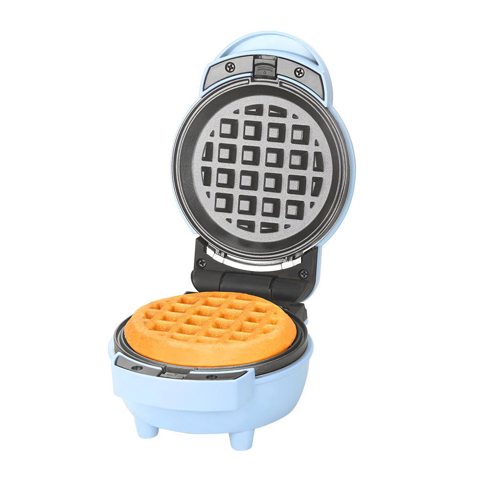 4-in-1 Mini Waffle Maker with Removable Plates for Waffles, Donuts & Pancakes