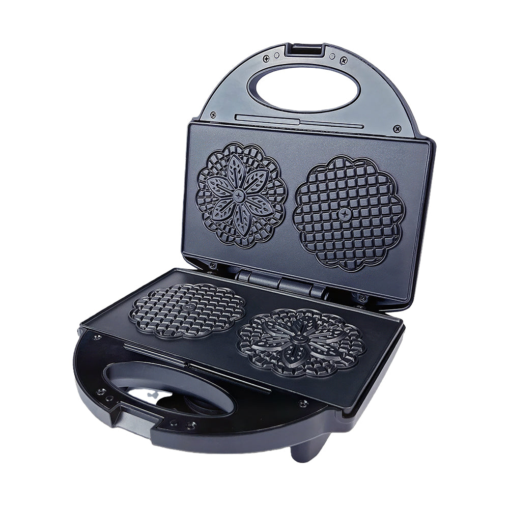 7-Inch Round Classic Waffle Maker with Nonstick Plates, Black