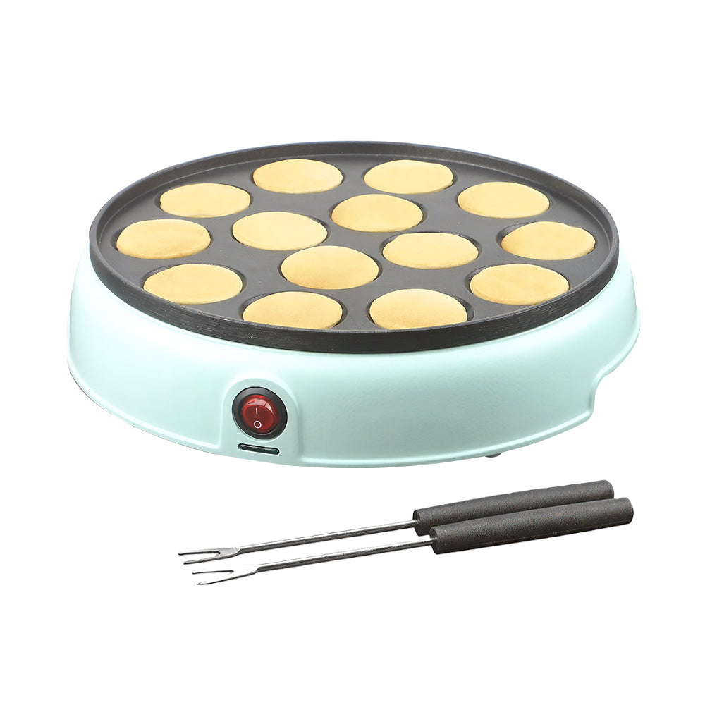 4-in-1 Mini Waffle Maker with Removable Plates for Waffles, Donuts & Pancakes