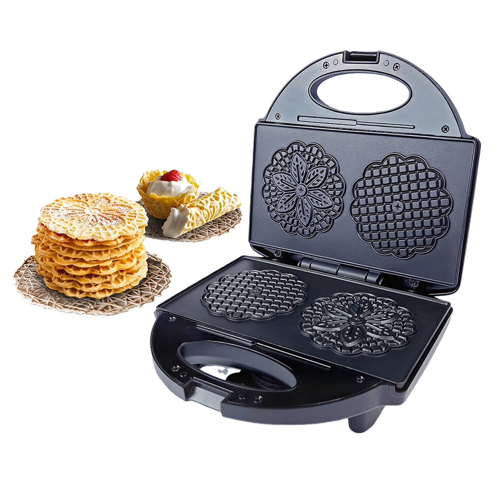 7-Inch Round Classic Waffle Maker with Nonstick Plates, Black