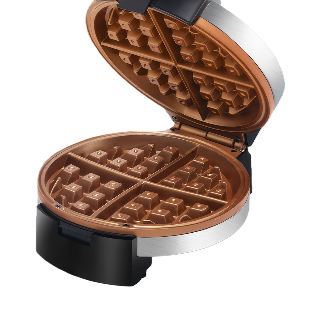 Dual Pour Belgian Waffle Maker with Nonstick Plates & Pour Spout, 800W