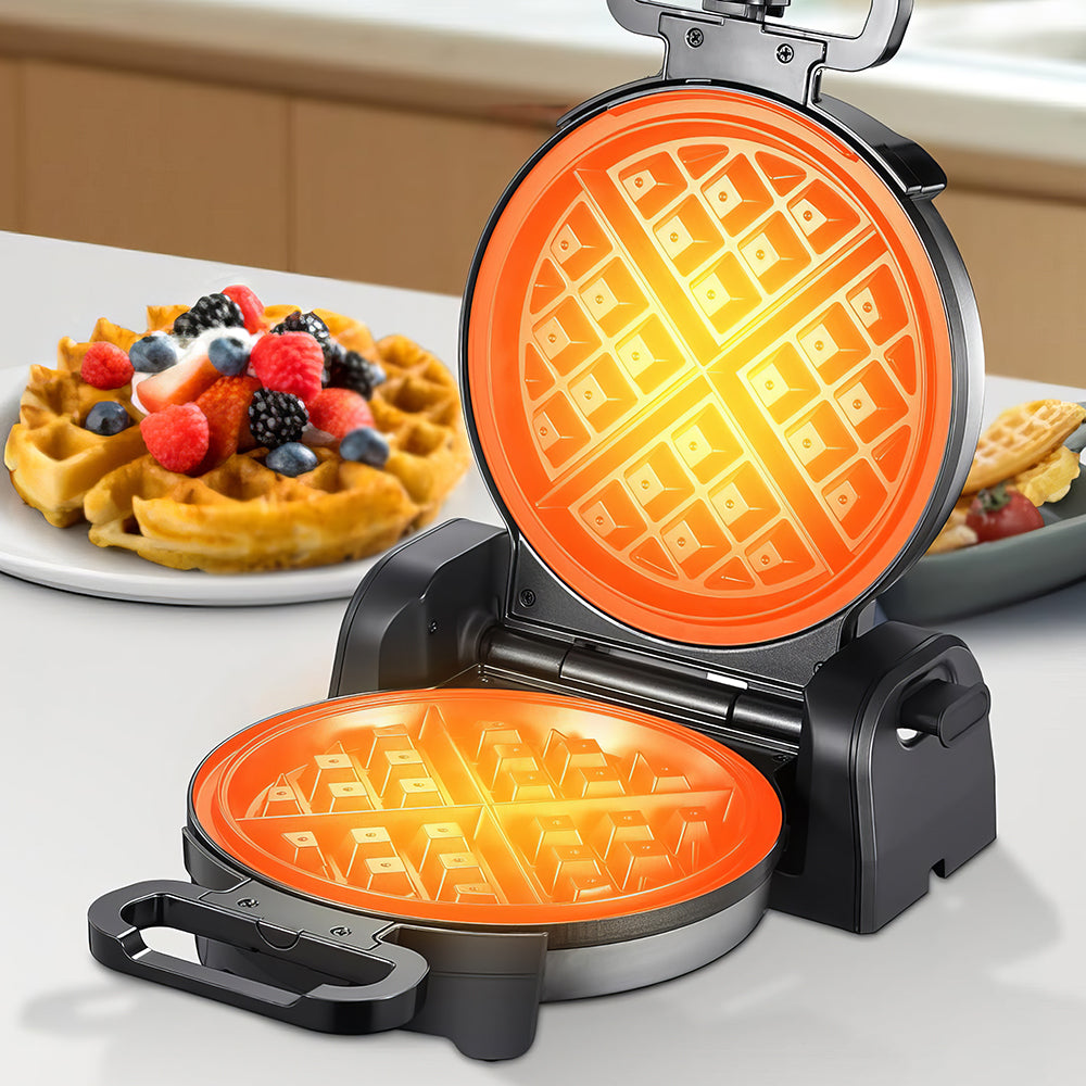 Belgian Waffle Maker with 180° Flip, Nonstick Plates & Cool Touch, 1080W