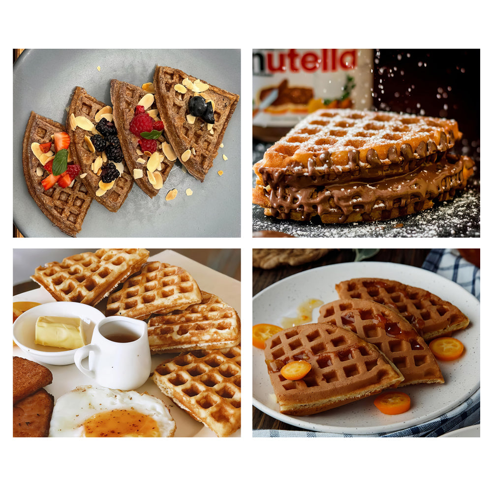 7-Inch Round Classic Waffle Maker with Nonstick Plates, Black