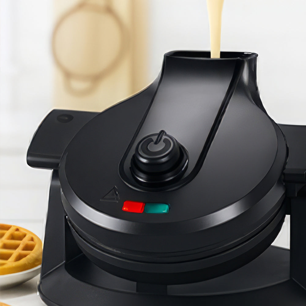 Dual Pour Belgian Waffle Maker with Nonstick Plates & Pour Spout, 800W